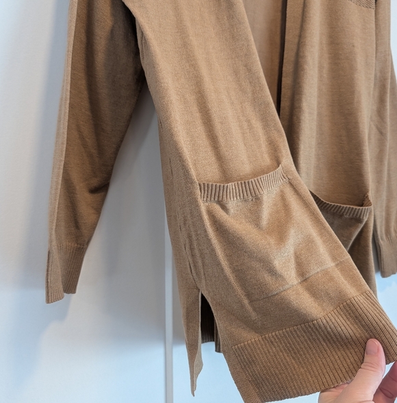 TIME and TRU Women's Tan Mocha Open-Front Cardigan New! Size Small - Picture 4 of 7